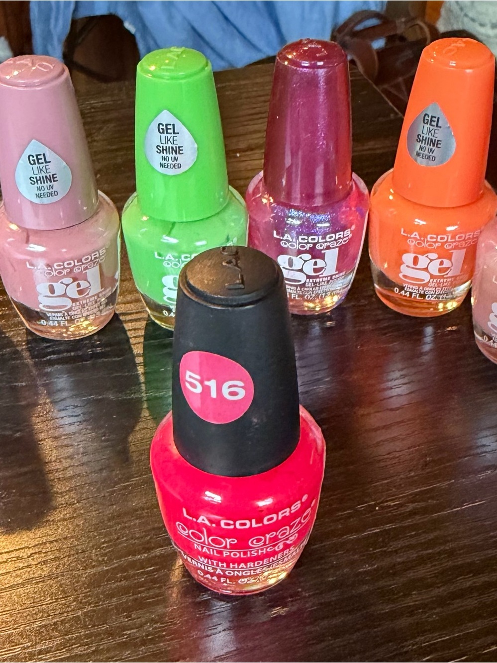 L.A. colors color crazy gel extreme shine random colors 7 bottles